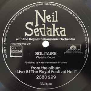 Neil Sedaka - Solitaire album cover