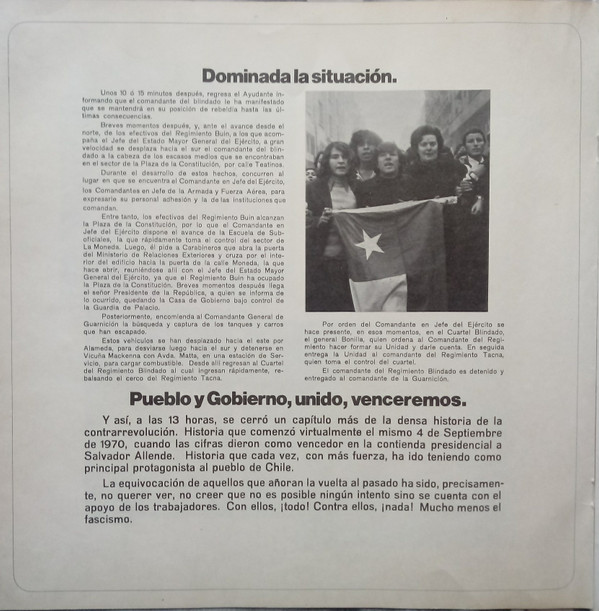 descargar álbum Various - 29 de Junio de 1973 El Pueblo Unido Jamas Sera Vencido