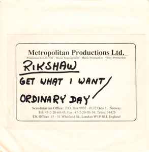 Rikshaw - Ordinary Day / Get What I Want album cover