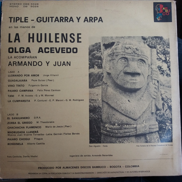 Album herunterladen Olga Acevedo, Armando Y Juan - La Huilense Tiple Guitarra Y Arpa