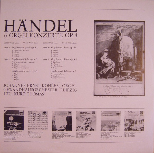 ladda ner album Händel JohannesErnst Köhler, Gewandhausorchester Leipzig, Kurt Thomas - 6 Orgelkonzerte Op 4