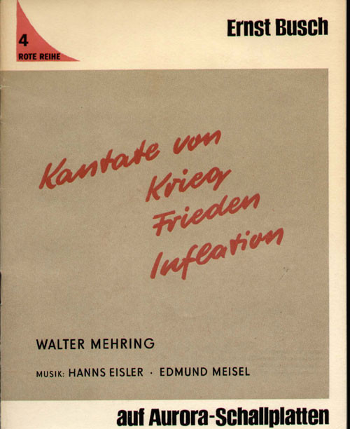 baixar álbum Ernst Busch - Kantate Von Krieg Frieden Inflation