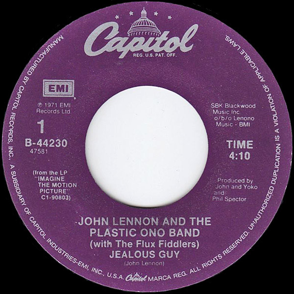 last ned album John Lennon And The Plastic Ono Band With The Flux Fiddlers Plastic Ono Band - Jealous Guy