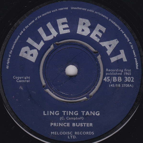 Prince Buster – Ling Ting Tang / Walk Along (1965, Vinyl) - Discogs