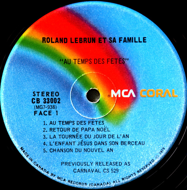 descargar álbum Roland Lebrun Et Sa Famille - Au Temps Des Fêtes
