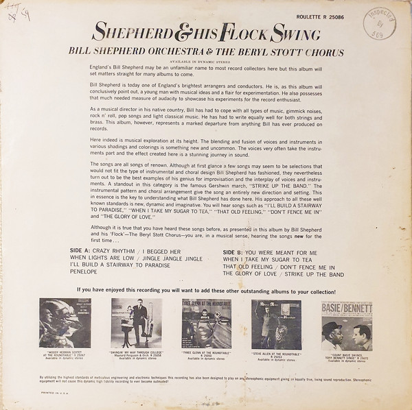 Album herunterladen The Bill Shepherd Orchestra & Beryl Stott Chorus - Shepherd His Flock Swing