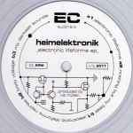 Cover of Electronic Lifeforms EP, 2011-12-21, Vinyl