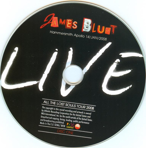 descargar álbum James Blunt - All The Lost Souls Tour 2008 Live At Hammersmith Apollo London 14012008