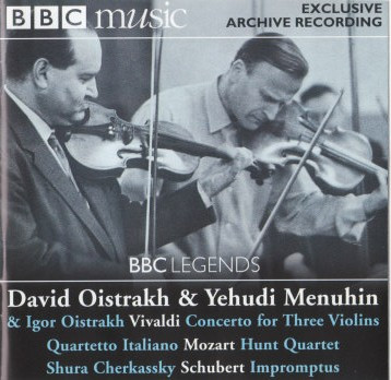 télécharger l'album David Oistrakh & Yehudi Menuhin & Igor Oistrach - Vivaldi Triple Violin Concerto Etc Vol 9 No 3 BBC Legends Exclusive Archive Recording