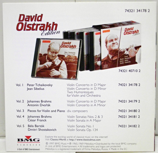 lataa albumi David Oistrach, Pyotr Ilyich Tchaikovsky, Jean Sibelius - David Oistrakh Edition Vol 1 Violin Concert In D MajorViolin Concert In D Minor Two Humoresques For Violin And Orchestra