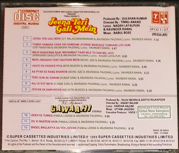 Album herunterladen Babul Bose, UttamJagdish - Jeena Teri Gali Mein Gawaahi