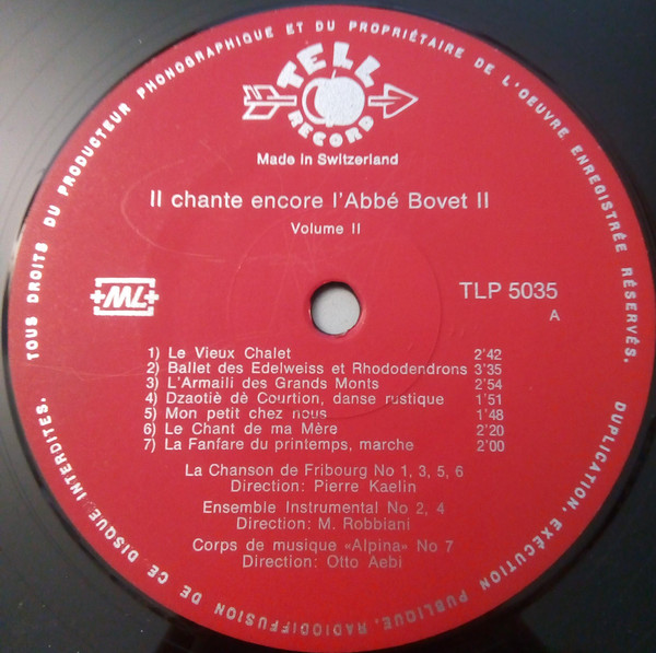 descargar álbum La Chanson De Fribourg - Il Chante Encore LAbbe Bovet II