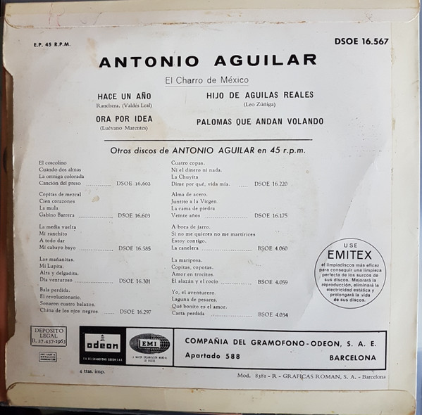 descargar álbum Antonio Aguilar - Hace Un Año Ora Por Idea Hijo De Aguilas Reales Palomas Que Andan Volando