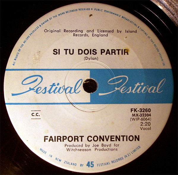 Fairport Convention – Si Tu Dois Partir / Genesis Hall (1969