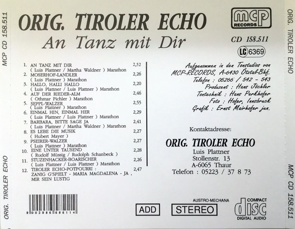 last ned album Original Tiroler Echo - An Tanz Mit Dir