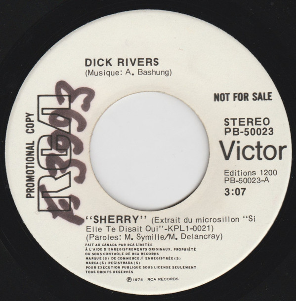 baixar álbum Dick Rivers - Sherry Pars Pas Comme Ca