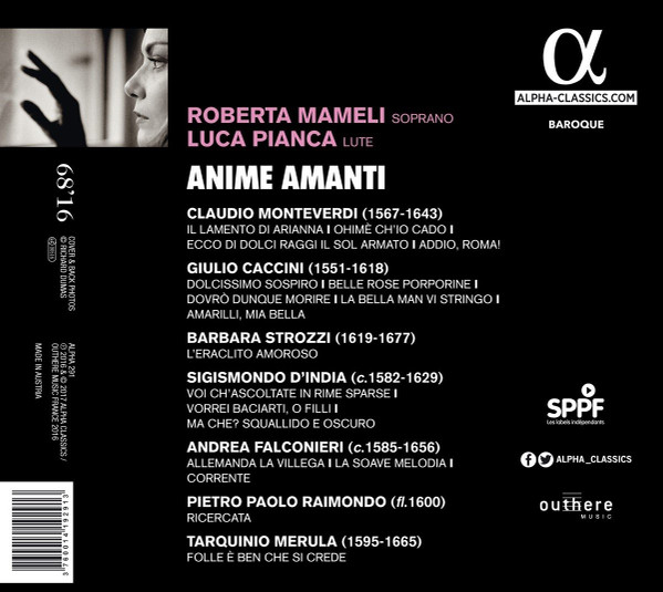 last ned album Roberta Mameli, Luca Pianca - Anime Amanti