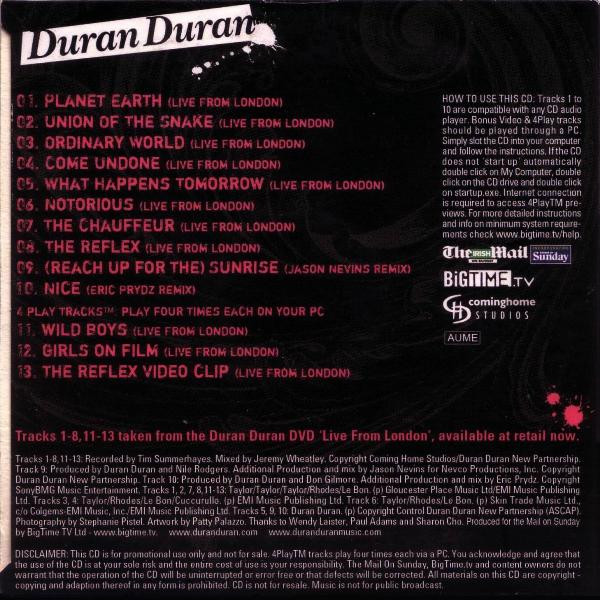 descargar álbum Duran Duran - 10 Track Collectors Edition CD