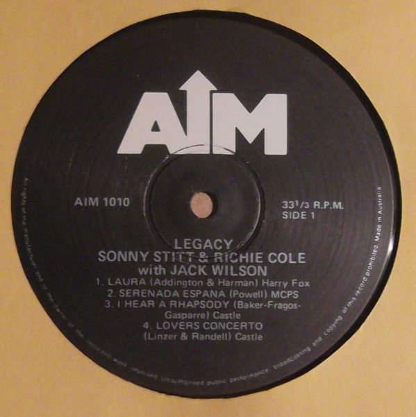 baixar álbum Sonny Stitt & Richie Cole Featuring Jack Wilson - Legacy