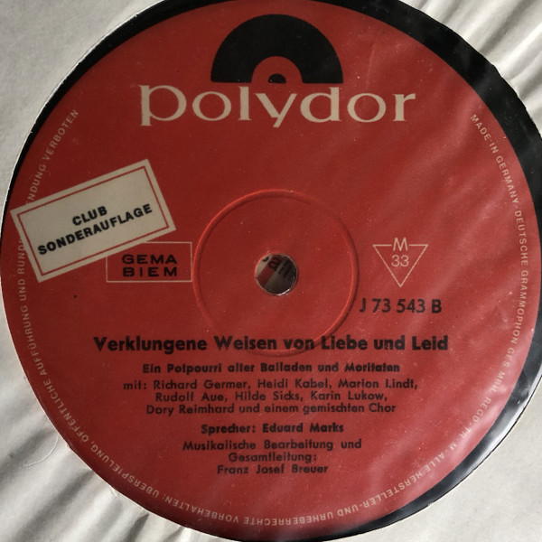 Album herunterladen Various - Verklungene Weisen Von Liebe Und Leid