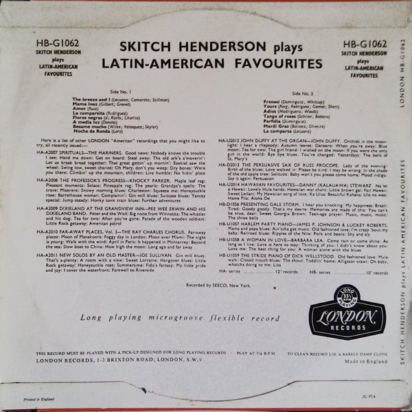 descargar álbum Skitch Henderson - Skitch Henderson Plays Latin American Favourites