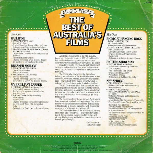 lataa albumi Various - Music From The Best Of Australias Films