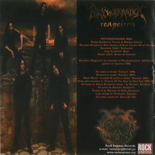 last ned album Psychoparadox - Reapeiron