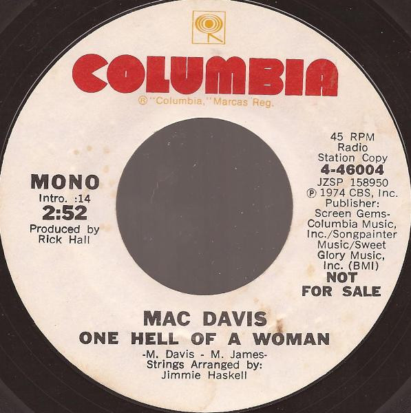 Album herunterladen Mac Davis - One Hell Of A Woman