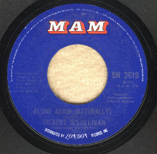 Gilbert O'Sullivan – Alone Again (Naturally) (1972, Vinyl) - Discogs