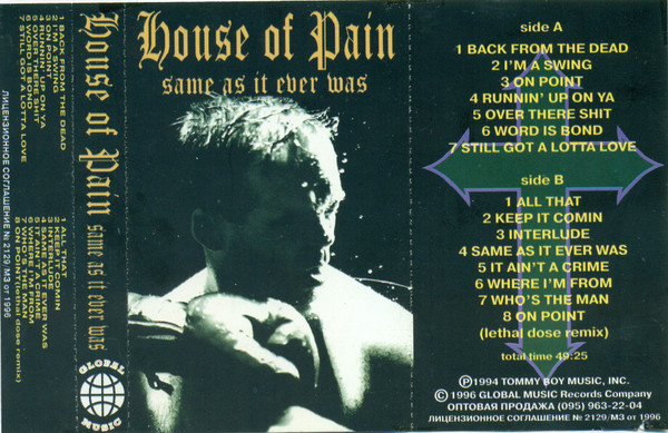 House Of Pain – Same As It Ever Was (1996, Cassette) - Discogs