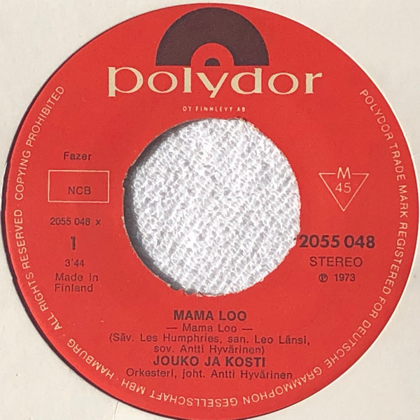 Jouko Ja Kosti – Mama Loo / Kun Aika Kuluu (1973, Vinyl) - Discogs