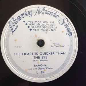 Ramona And Her Grand Piano - The Heart Is Quicker Than The Eye / Too Good For The Average Man album cover