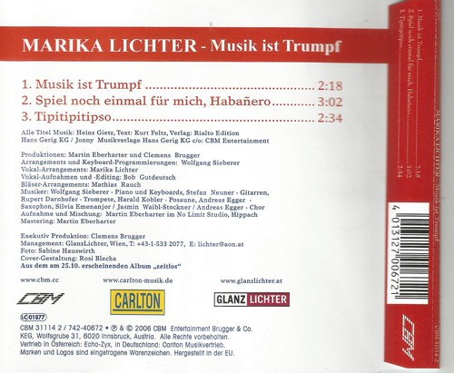 baixar álbum Marika Lichter - Musik Ist Trumpf