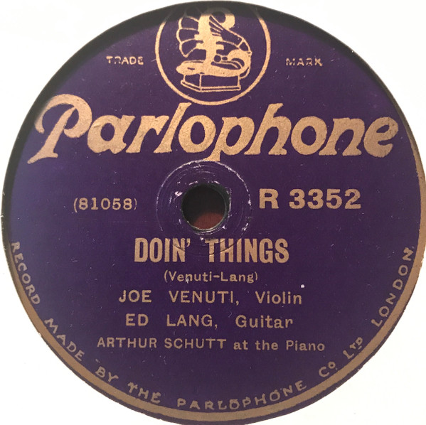 Joe Venuti Eddie Lang – Doin' Things / Goin' Places (1927, Shellac