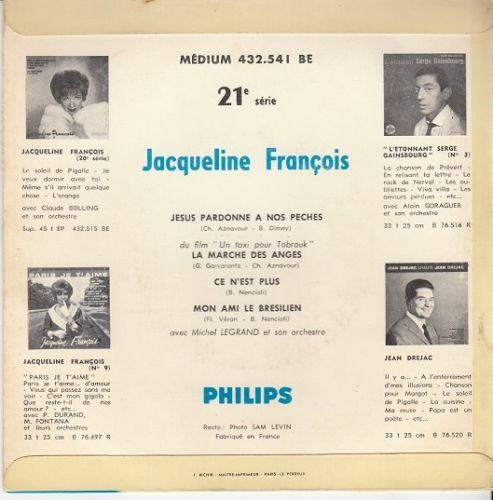 descargar álbum Jacqueline François - La Marche des anges