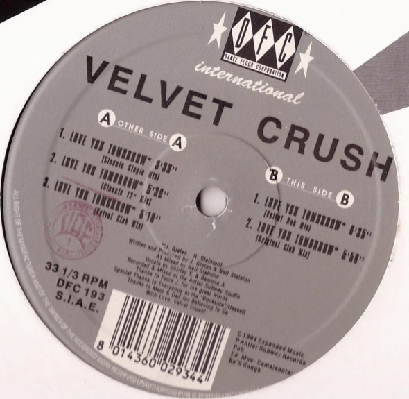 Velvet Crush – Love You Tomorrow (1994, Vinyl) - Discogs