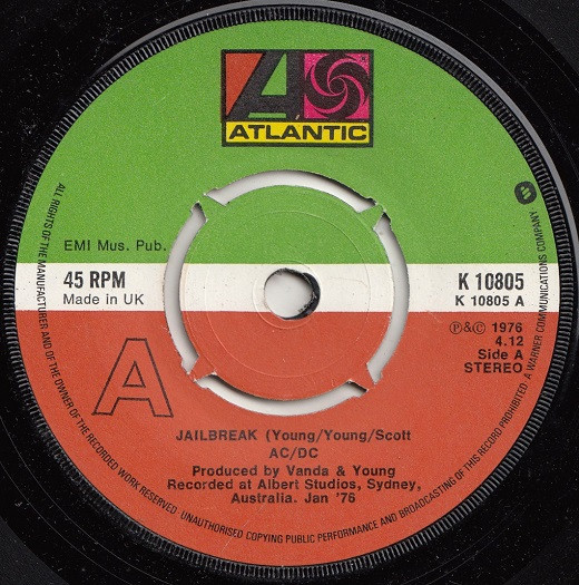 Jailbreak (uk 1980 original 2-trk 7single great full ps) by Ac/Dc, 7inch x  1 with gmvrecords - Ref:119916475