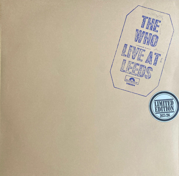 The Who – Live At Leeds (1981, Vinyl) - Discogs