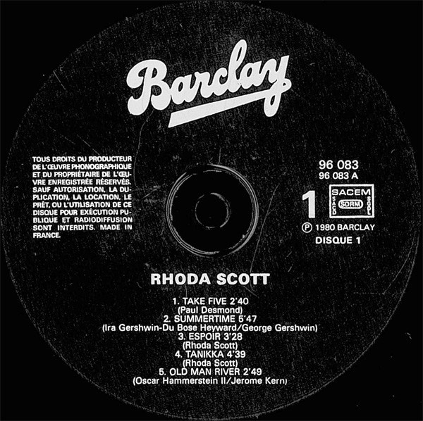 ladda ner album Rhoda Scott - Take Five In The Mood Summertime