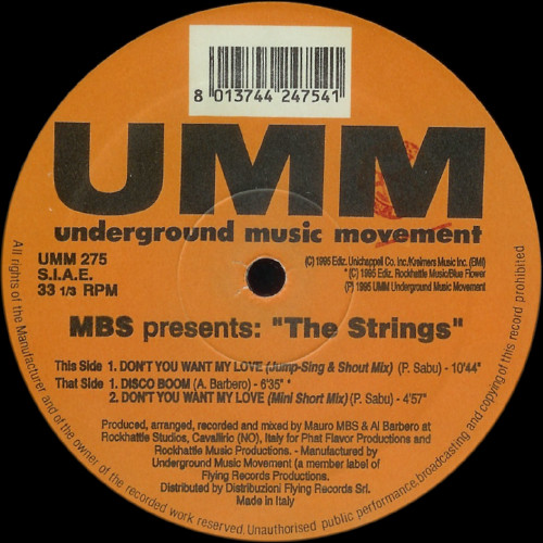 ladda ner album MBS Presents The Strings - Dont You Want My Love Disco Boom