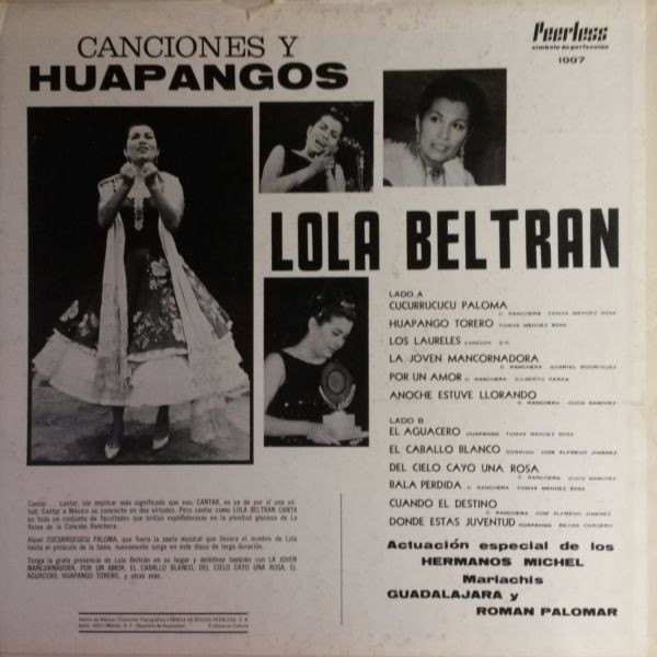 descargar álbum Lola Beltran - Canciones Y Huapangos