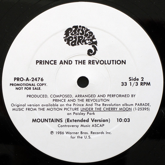 Prince And The Revolution – Mountains (1986, Vinyl) - Discogs