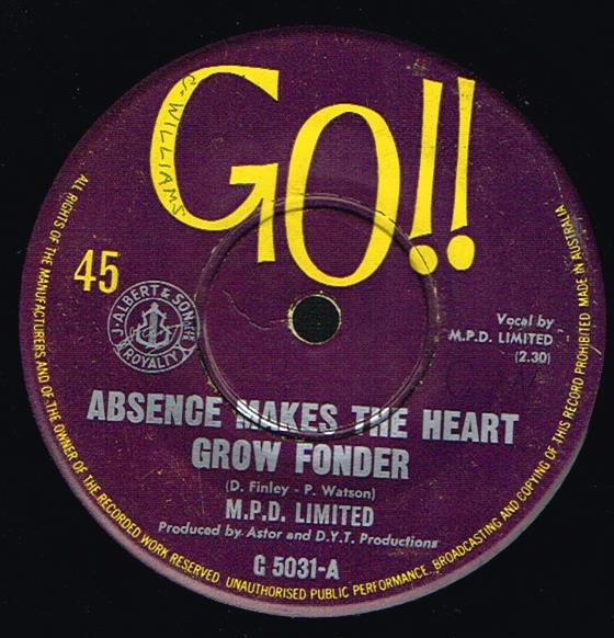 M.P.D. – Absence Makes The Heart Fonder (1966, Discogs