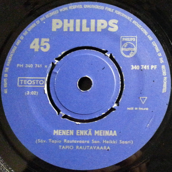 Tapio Rautavaara – Menen Enkä Meinaa / Reissumies Ja Kissa (1966, Vinyl) -  Discogs