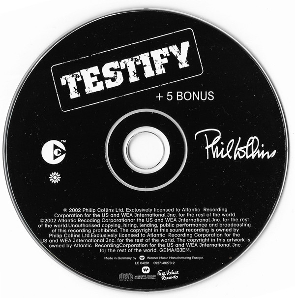 last ned album Phil Collins - Testify 5 Bonus