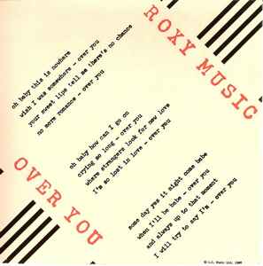 Over You - Roxy Music
