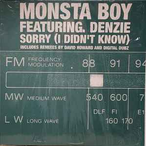 Monsta Boy Featuring Denzie – Sorry (I Didn't Know) (2000, Vinyl