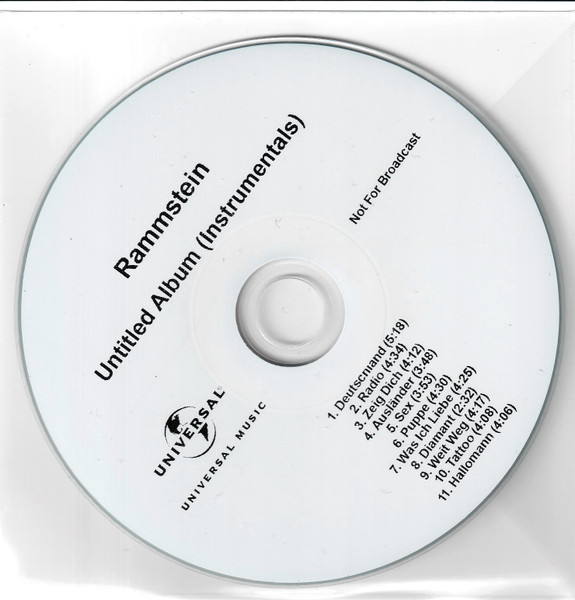 Rammstein – Untitled (2019, CD) - Discogs