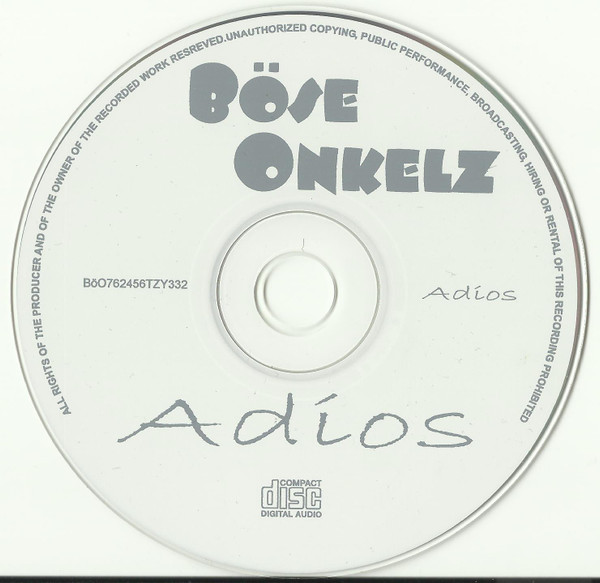 télécharger l'album Böhse Onkelz - Adios In The Mix Fan Edition