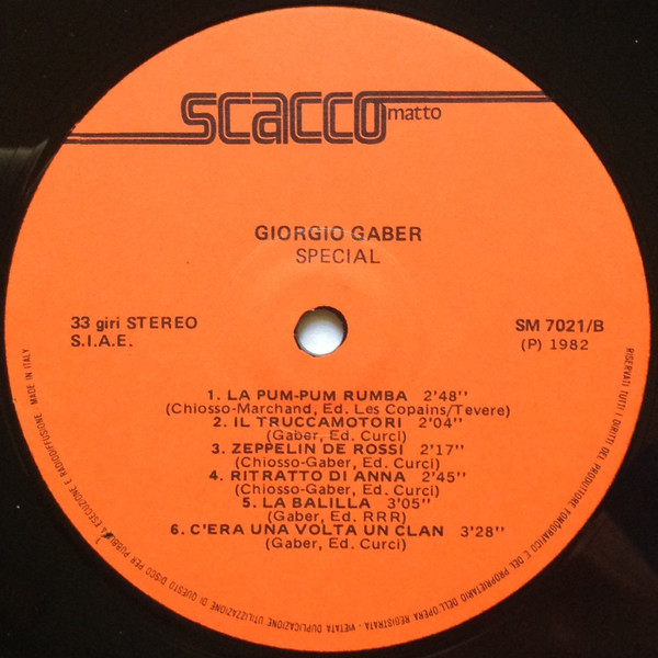 télécharger l'album Giorgio Gaber - Special